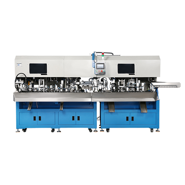 Automatic Three Core Round Wire Cutting Stripping And Riveting Double Head Machine