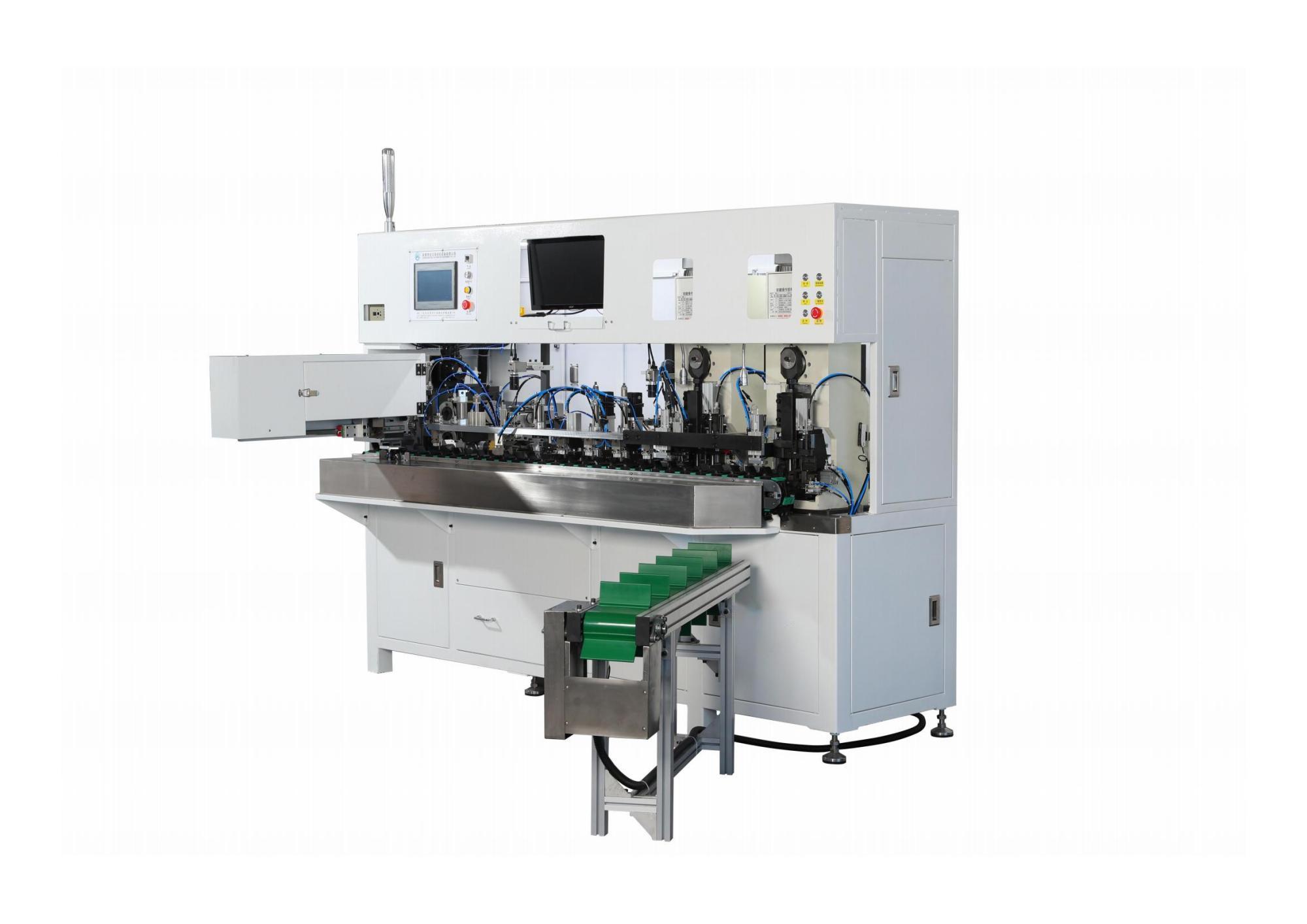 Automatic Double-head Three Core Wire Cutting Stripping And Riveting Machine